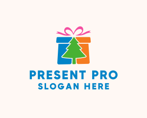Christmas Gift Box logo design