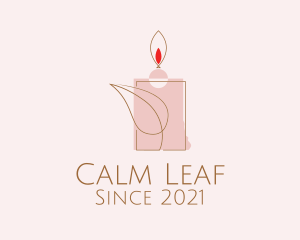 Leaf Wax Candle logo design