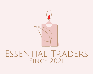 Leaf Wax Candle logo design