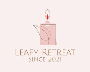 Leaf Wax Candle logo design