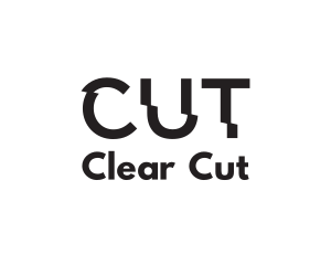 Cut Font Wordmark logo design