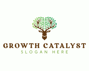 Deer Tree Nature logo design