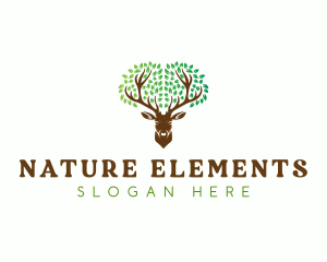 Deer Tree Nature logo design