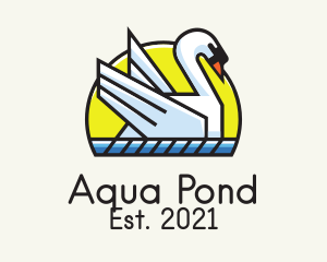 Sun Swan Pond logo design