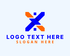 Gradient Home Letter X logo