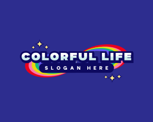 Colorful Rainbow Event logo design