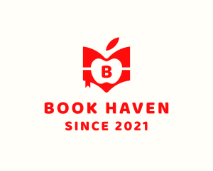 Apple Book Library logo design