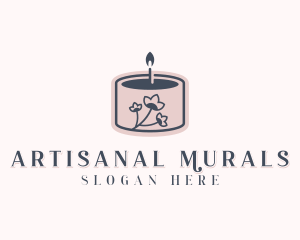 Flower Scented Candle logo design