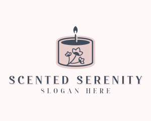 Flower Scented Candle logo design