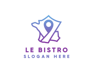 France Locator App logo design