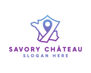 France Locator App logo design