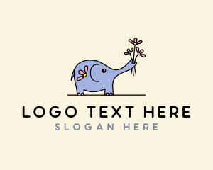 Elephant Flower Bouquet logo