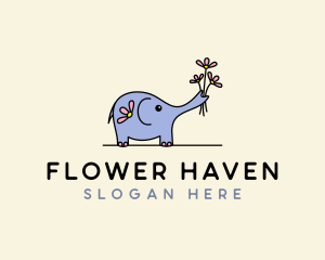 Elephant Flower Bouquet logo