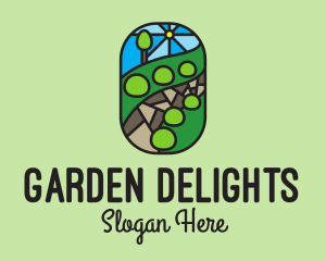 Garden Landscape Mosaic  logo design