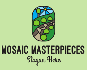 Garden Landscape Mosaic  logo design