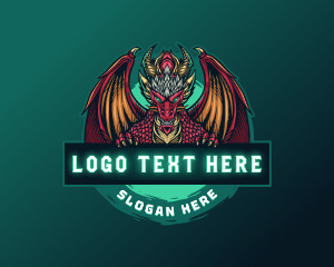 Gaming Winged Dragon Beast Logo