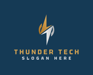 Golden Silver Thunder logo design