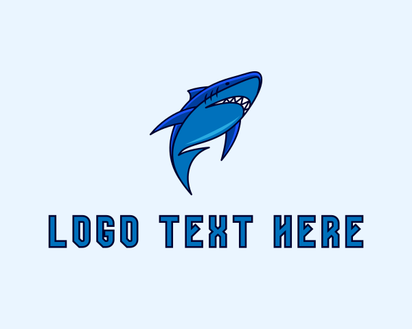 Swimming Marine Shark logo