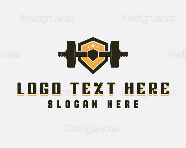 Bodybuilding Barbell Gym Logo