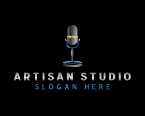 Microphone Radio Studio logo design