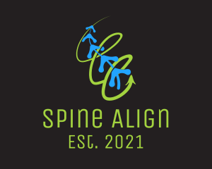 Spiral Arrow Spine logo design