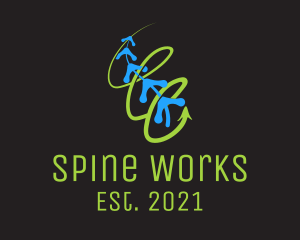 Spiral Arrow Spine logo design