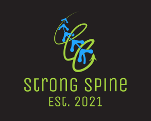 Spiral Arrow Spine logo design