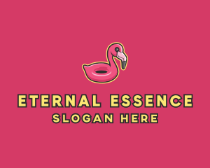 Flamingo Pool Float  logo design