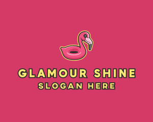 Flamingo Pool Float  logo design