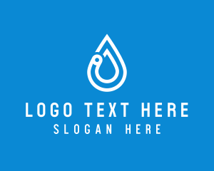 Modern Water Droplet  logo