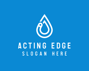 Modern Water Droplet  logo design