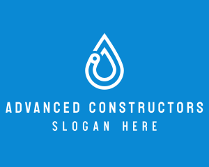 Modern Water Droplet  logo design