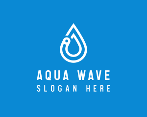 Modern Water Droplet  logo design