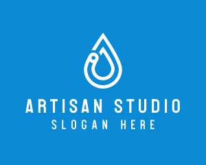 Modern Water Droplet  logo design