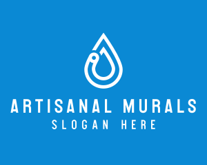 Modern Water Droplet  logo design