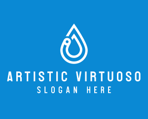 Modern Water Droplet  logo design