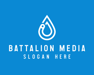 Modern Water Droplet  logo design