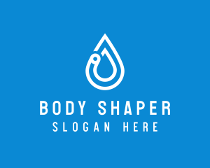 Modern Water Droplet  logo design