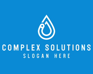 Modern Water Droplet  logo design