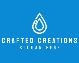 Modern Water Droplet  logo design