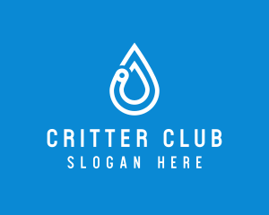 Modern Water Droplet  logo design