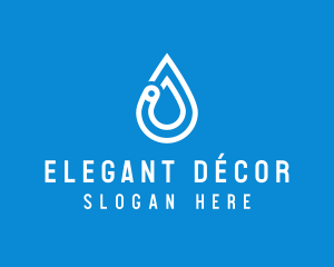 Modern Water Droplet  logo design