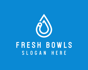 Modern Water Droplet  logo design