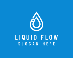 Modern Water Droplet  logo design