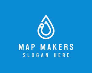 Modern Water Droplet  logo design