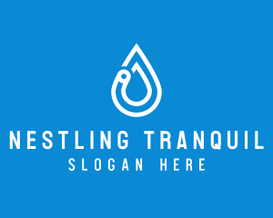 Modern Water Droplet  logo design