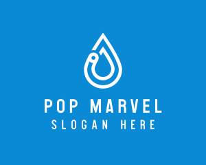 Modern Water Droplet  logo design