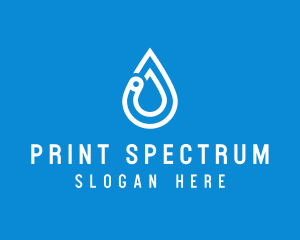 Modern Water Droplet  logo design