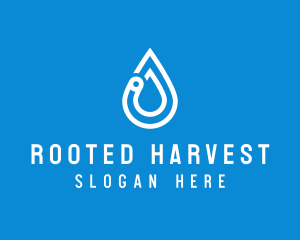 Modern Water Droplet  logo design