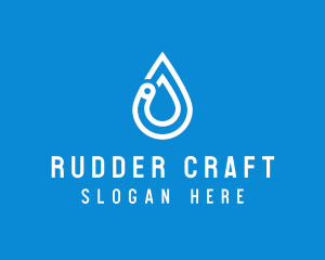 Modern Water Droplet  logo design